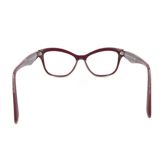 Prada VPR29R UAN-1O1 Dark Red Burgundy Cat Eye Eyeglasses Frames 54-17 140 Italy - Picture 5 of 12